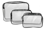 Cumpara ieftin Set 3 genti organizatoare de calatorie cu fermoar Surface Mitt, transparente - RESIGILAT