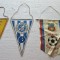 FANION STEAUA , GLORIA RESITA SI ROMANIA ITALIA , LOT 3 BUCATI .