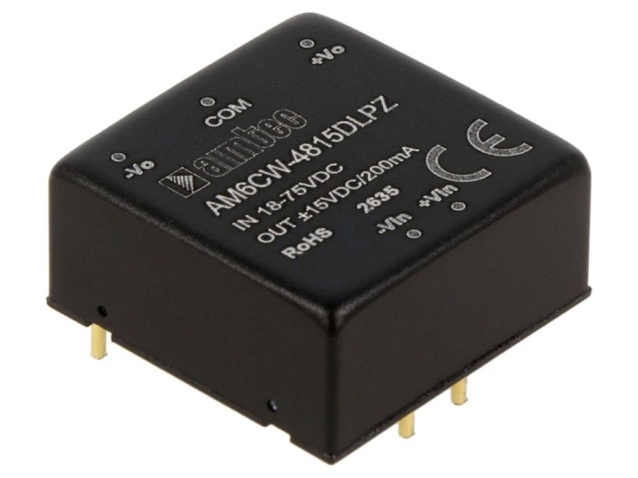 Convertor DC/DC 6W, 18-75VDC