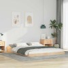 VidaXL Cadru de pat Maro 140 x 220 cm Lemn masiv de pin 873373