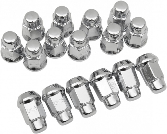 Set 16 suruburi roata, 12mm x 1.25 cu conicitate 60 grade, cap 17mm, culoare cro... Cod Produs: MX_NEW 02230116PE