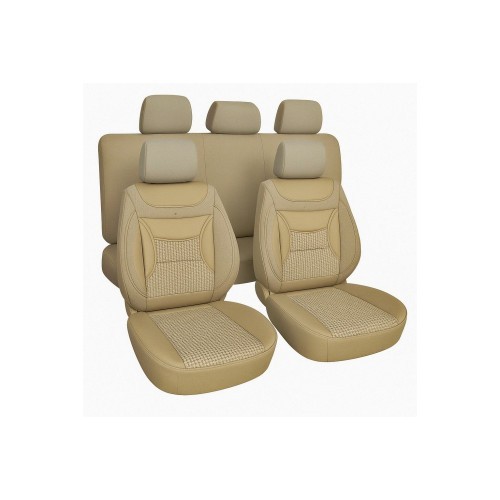 Huse Auto Universale , 11 Piese, Bej, Compatibile cu Scaune Fata si Spate Cod: HNG1321-5