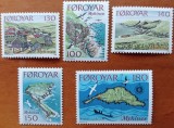 FOROYAR/FEROE(Teritoriu Danez)-&#039;&#039;Hartile teritoriulu&#039;&#039;-5v.-MNH-NESTAMP