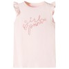 Tricou pentru copii, m&acirc;neci cu volane, roz pal, 116 11316, vidaXL