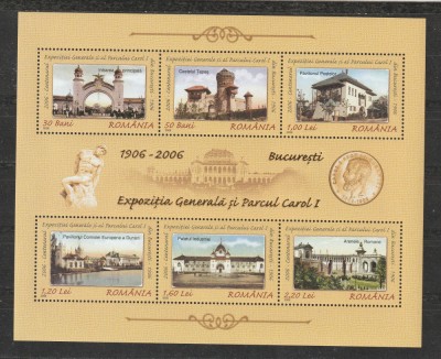 Romania 2006 - #1724A Centenarul Parcului Carol I M/S 1v MNH foto