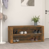 VidaXL Pantofar, stejar fumuriu, 100x35x45 cm, lemn prelucrat