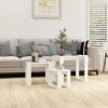 VidaXL Mese suprapuse, 3 buc., alb, lemn compozit