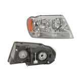 Far JEEP GRAND CHEROKEE (WJ/WG), 05.1999-12.2004, partea Dreapta, TYC, Tip=USA; tip bec HB3A+HB4A; manual; lucas alb, element reflectorizant argintiu