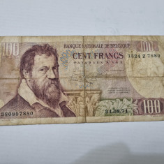 bancnota belgia 100 fr 1971