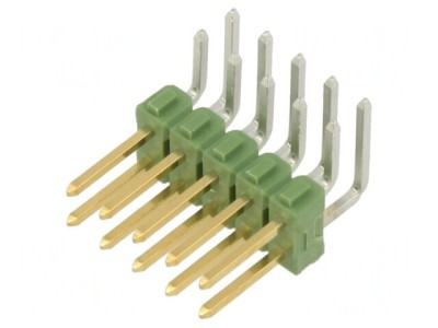 Conector Tată 10-Pini AMPMODU MOD II 90&amp;deg; foto