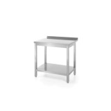 Cumpara ieftin Masa de Lucru Profesionala din Inox AISI 430, Pentru Perete, cu Polita, 1400x600x(H)850 mm