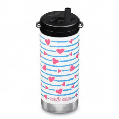 Termos TKWide din otel inoxidabil 355 ml cu capac twist Klean Kanteen Heart Stripe