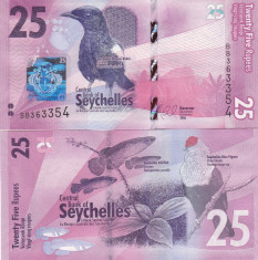 Seychelles 25 Rupees 2016 UNC foto