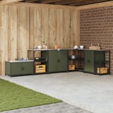 vidaXL Dulap de depozitare pentru bucătărie Verde oliv 60 x 50 x 92 cm
