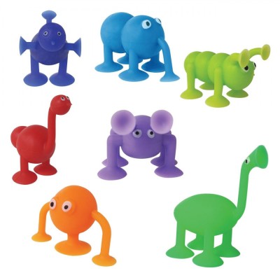 Set Jucării Fidget, Anima Series, Monștri Multicolor, Silicon, 7 Bucăți foto
