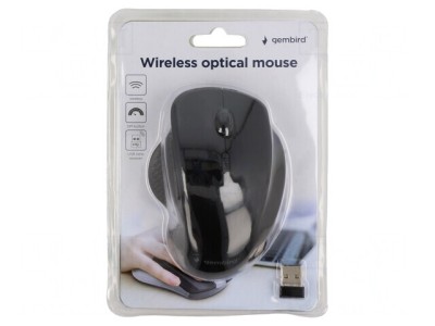 Mouse Optic Wireless USB Negru 6 Butoane 10m foto