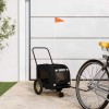 VidaXL Remorcă de bicicletă pentru animale de companie Negru