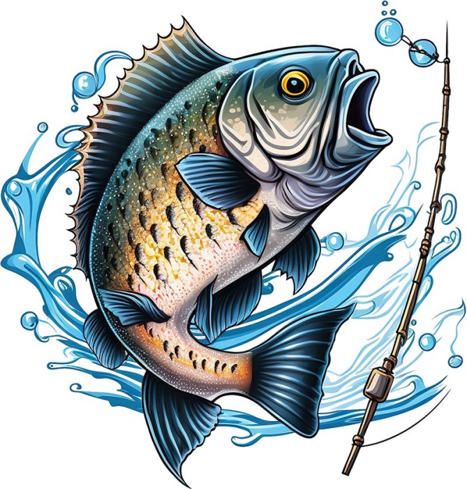 Sticker decorativ, Peste, Albastru, 62 cm, 1273STK-1