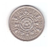 Moneda Anglia 2 shilling / 2 shillings 1961, stare buna, curata