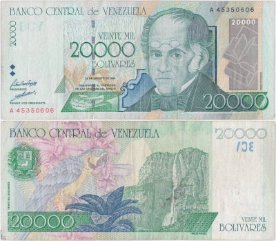 1998 (24 VIII), 20,000 Bol&amp;iacute;vares (P-82a) - Venezuela foto