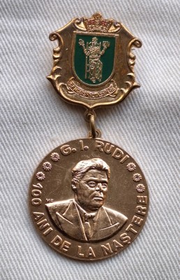 G.I Rudi - medalie comemorativa - 100 ani de la nastere - insigna rara foto
