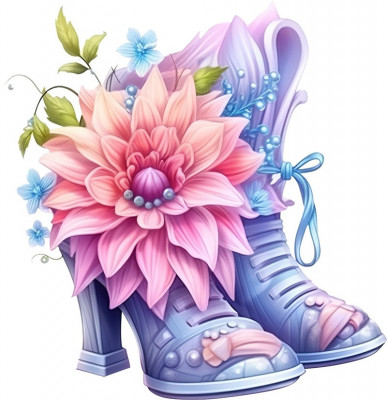 Sticker decorativ, Pantofi, Turcoaz, 62 cm, 8229ST-6 foto