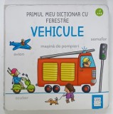 VEHICULE , SERIA ' PRIMUL MEU DICTIONAR CU FERESTRE ' 2021 , COTOR CU DEFECTE