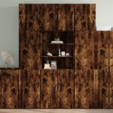 VidaXL Dulap &icirc;nalt, stejar fumuriu, 80x42,5x249 cm, lemn prelucrat