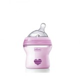 CHICCO Sticlă de plastic Natural Feeling Silicon Roz 0m+ (80811-11) 150ml