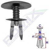 Clema, clips fixare Skoda Octavia, Octavia/Tour, Octavia II/Tour II; VW Golf III, Vento/Jetta SUA; protectoare geamuri, ornamente, set 10 buc,