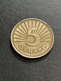 B 11-C Moneda 5 Denari 2001 Macedonia de Nord