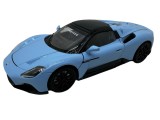 Macheta Maserati MC20 albastru 1:24 replica metal lumini si sunete usi capota portbagaj deschise