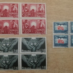 M1 TX7 11 - 1947 - Al II-lea congres CGM - perechi de cate patru timbre