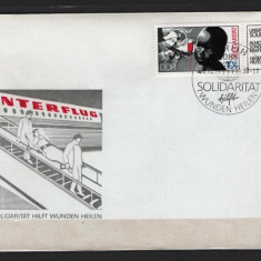 GERMANIA (DDR) 1988 - SOLIDARITATE INTERNATIONALA. MEDICINA. FDC, Y31