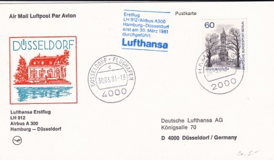FILATELIE TEMATICA - PLIC GERMANIA TEMATICA AVION AVIOANE AVIATIE AIRMAIL foto
