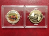 Elvetia 2009 - istoria locomotivelor, medal in capsula patrata 2