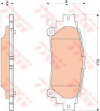 Set placute frana,frana disc TOYOTA PRIUS PLUS (ZVW4) (2011 - 2016) TRW GDB3497