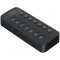 Hub USB Orico CT2U3-7AB, 7 x USB-A 3.0, Negru