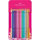 Creioane colorate Sparkle Faber-Castell 12/set, Faber Castell