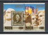 Niue.1986 Expozitia filatelica AMERIPEX:Muntele Rushmore-pereche DZ.14