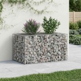 vidaXL Pat ridicat din gabion Argintiu 100 x 60 x 55 cm 42033321