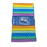 Joc din silicon interactiv antistres cu zaruri, Pop It Now and Flip It, Model 3, Multicolor, Flippy