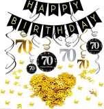 Set aniversar pentru 70 de ani INTVN, PVC, auriu/negru, 13 piese