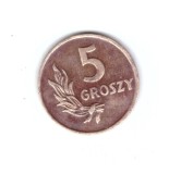 Moneda Polonia 5 groszy 1949, stare buna, curata