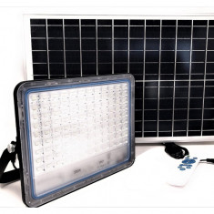 Proiector LED pentru exterior cu panou solar si telecomanda TEMPO DI SALDI 200W Lumina alba rece - SECOND