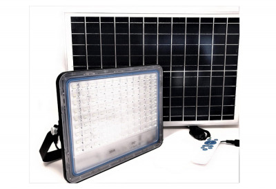 Proiector LED pentru exterior cu panou solar si telecomanda TEMPO DI SALDI 200W Lumina alba rece - SECOND foto