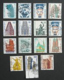 GERMANIA , BERLIN 1987-1990 PEISAJE SERIE COMPLETA STAMPILATA