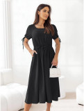 Rochie Dama Snur la Maneca Negru