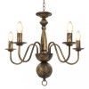 VidaXL Candelabru antichizat, negru, 5 becuri E14