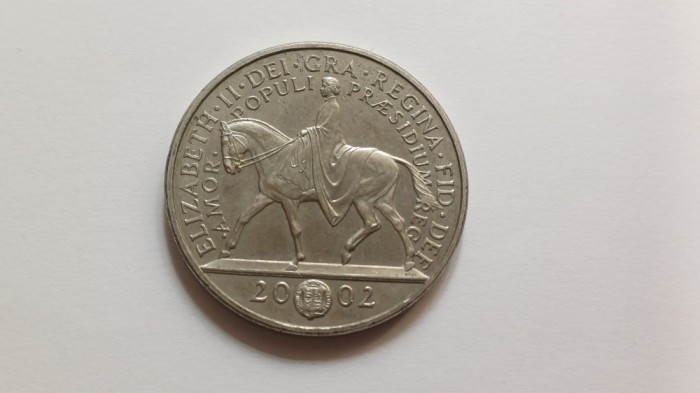 Anglia / Regatul Unit-5 Pounds/lire 2002-Jubileul de Aur al Reginei
